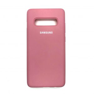 Оригинальный чехол Silicone Cover 360 с микрофиброй для Samsung S10 Plus (G975) (Light Pink)