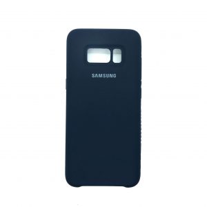 Оригинальный чехол Silicone Case с микрофиброй для Samsung G950 Galaxy S8 (Темно-синий)