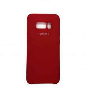 Оригинальный чехол Silicone Case с микрофиброй для Samsung G950 Galaxy S8 (Красный)