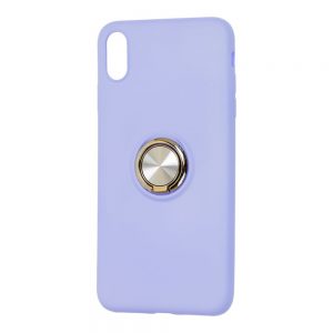 Cиликоновый чехол Summer ColorRing c креплением под магнитный держатель для Iphone XS Max (Голубой)