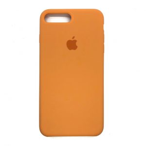 Оригинальный чехол Silicone Case с микрофиброй для Iphone 7 Plus / 8 Plus №51 (Carrot)