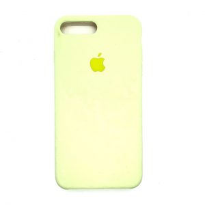 Оригинальный чехол Silicone Case с микрофиброй для Iphone 7 Plus / 8 Plus №43 (Milk Yellow)
