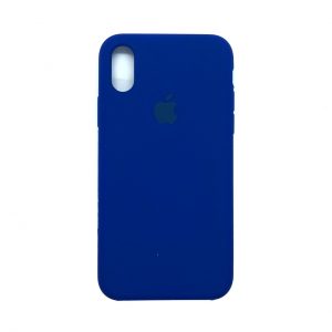 Оригинальный чехол Silicone Case с микрофиброй для Iphone XS Max №44 (Ultra Blue)