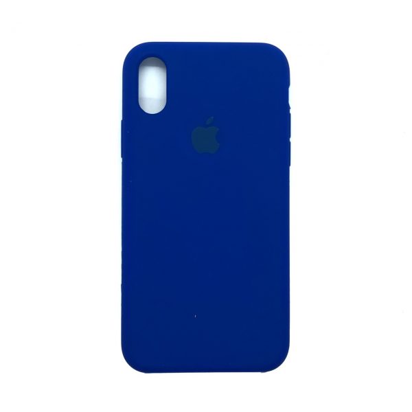 Оригинальный чехол Silicone Case с микрофиброй для Iphone XS Max №44 (Ultra Blue)