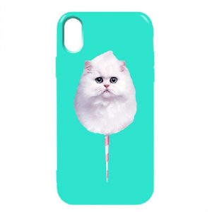 Силиконовый TPU чехол TOTO Pure Print Case с рисунком для iPhone XS Max (Cat Candy Mint)
