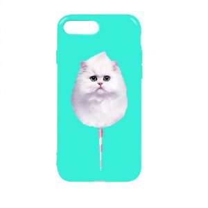Силиконовый TPU чехол TOTO Pure Print Case с рисунком для iPhone 7 Plus / 8 Plus (Cat Candy Mint)