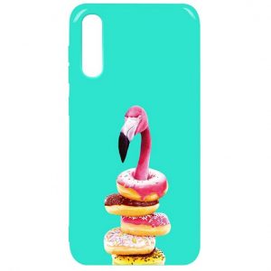 Силиконовый TPU чехол TOTO Pure Print Case с рисунком для  Samsung Galaxy A50 2019 (A505) A30s 2019 (A307) (Flamingo Donats Mint)