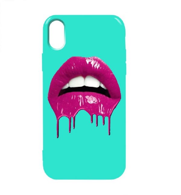 Силиконовый TPU чехол TOTO Pure Print Case с рисунком для iPhone X / XS (Lips Mint)