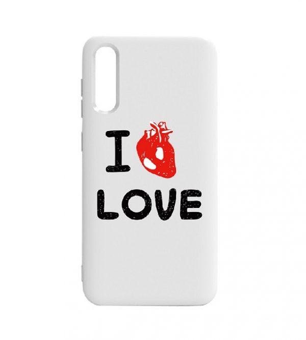 Силиконовый TPU чехол TOTO Pure Print Case с рисунком для  Samsung Galaxy A50 2019 (A505) / A30s 2019 (A307) (Love Heart White)