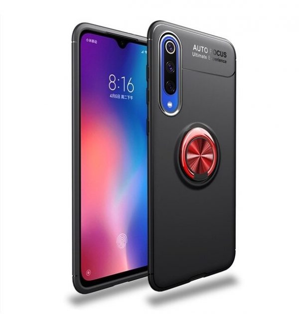 Чохол Din Color Magnet Ring для Xiaomi Mi A3 / CC9e Чорний / Червоний
