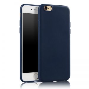 Матовый силиконовый (TPU) чехол для Iphone 6 Plus / 6s Plus (Синий)