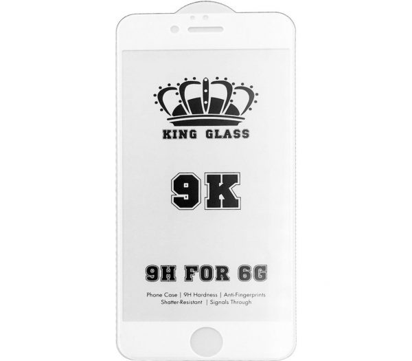 Защитное стекло 9K Full Glue для Iphone 6 / 6s – White