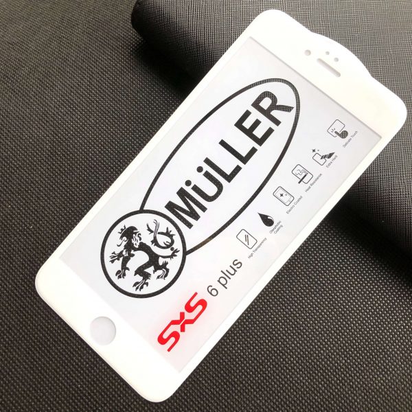 Защитное стекло 5D Muller Full Glue на весь экран для Iphone 6 Plus / 6s Plus – White