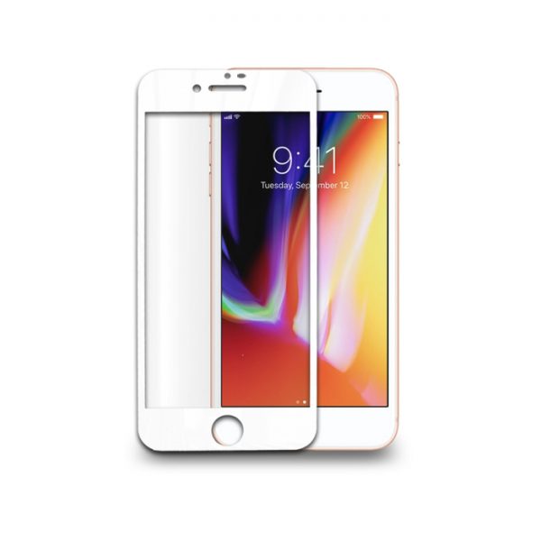 Защитное стекло 3D (5D) Full Glue Armor Glass на весь экран для Iphone 7 / 8 / SE (2020) – White