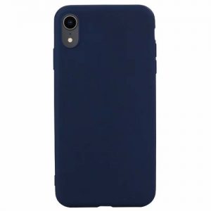 Матовый силиконовый (TPU) чехол для Iphone XR (Синий)