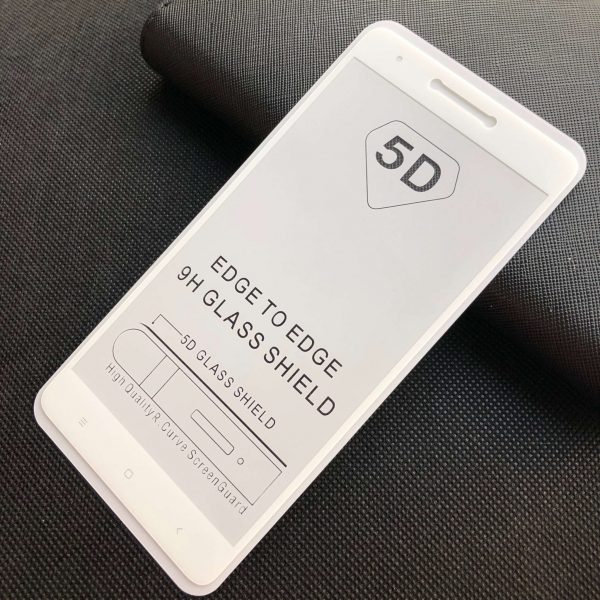 Защитное стекло 5D Full Glue Cover Glass на весь экран для Xiaomi Redmi Note 4x / Note 4 (Snapdragon) – White