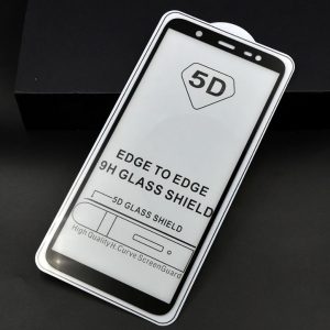 Защитное стекло 5D Full Glue Cover Glass на весь экран для Samsung Galaxy A6 Plus / J8 2018 – Black