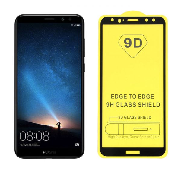 Защитное стекло 9D Full Glue Cover Glass на весь экран для Huawei Mate 10 Lite – Black