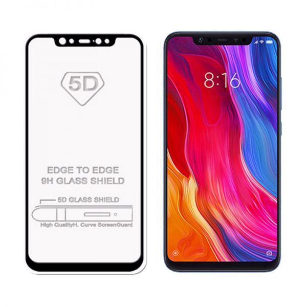 Защитное стекло 5D Full Glue Cover Glass на весь экран для Xiaomi Mi 8 – Black