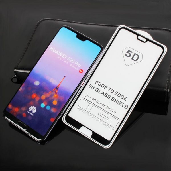 Защитное стекло 5D Full Glue Cover Glass на весь экран для Huawei P20 Pro – Black