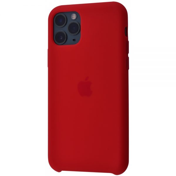 Оригинальный чехол Silicone Case с микрофиброй для Iphone 11 Pro – Red