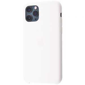 Оригинальный чехол Silicone Case с микрофиброй для Iphone 11 – White
