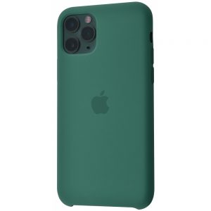 Оригинальный чехол Silicone Case с микрофиброй для Iphone 11 – Pine green