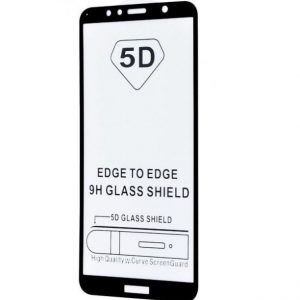 Защитное стекло 5D Full Glue Cover Glass на весь экран для Huawei  Y6 / Y6 Prime 2018 / Honor 7A Pro / 7C – Black