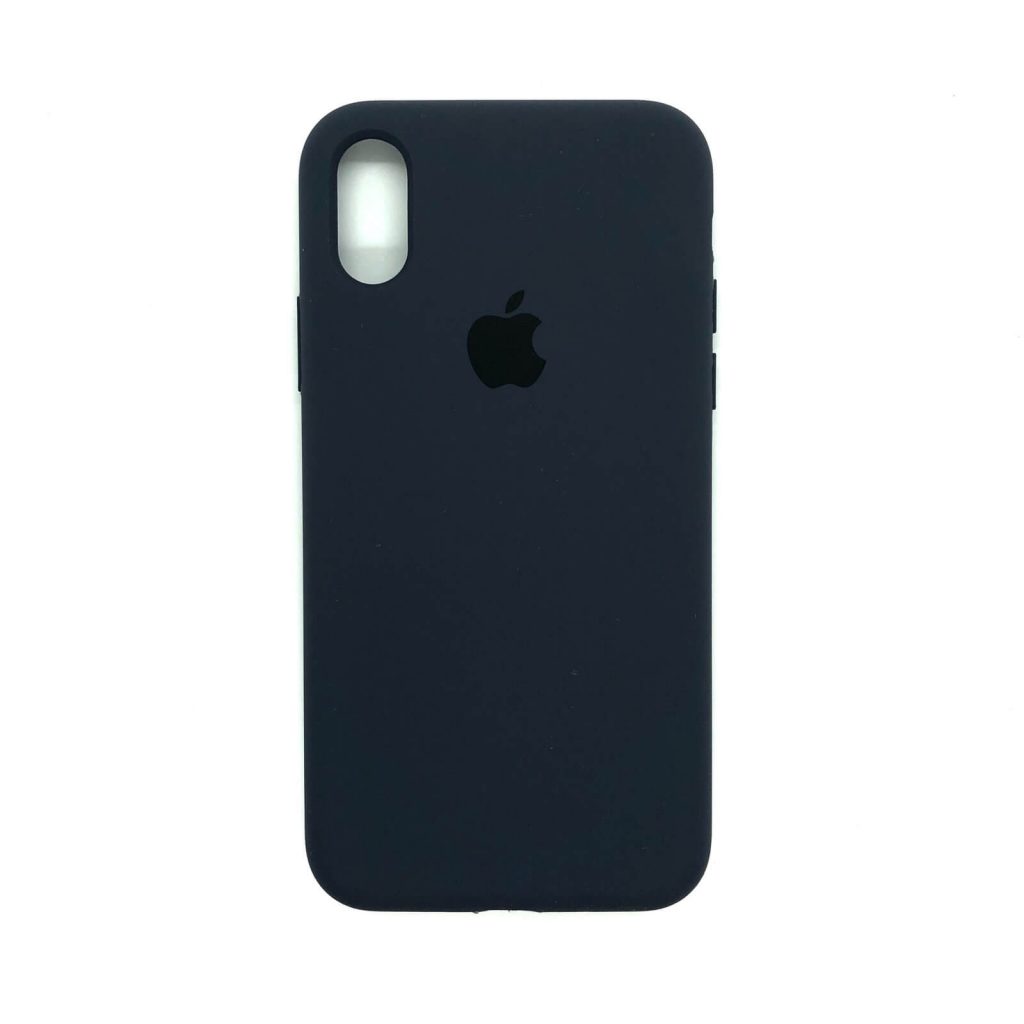 Оригинальный чехол Silicone Case 360 с микрофиброй для Iphone X / XS -  Темный синий | Заказуй Купити чохол і захисне скло для телефону