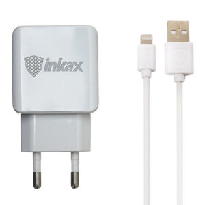 Сетевое зарядное устройство Inkax CD – 01 + кабель Lightning 2.4A – White
