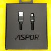 Кабель Aspor A135 плоский USB to MicroUSB 2.4A (1.2м) – Grey 31171
