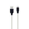 Кабель Hoco X21 plus Silicone Micro USB 2.4A (1м) – Black / White