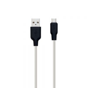 Кабель Hoco X21 plus Silicone Micro USB 2.4A (1м) – Black / White