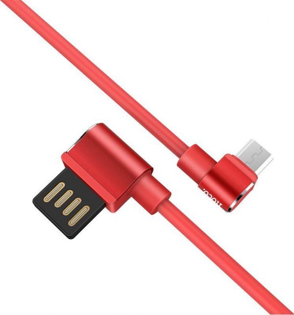 Кабель Hoco U37 Long Roam MicroUSB 2.4A (1.2м) – Red
