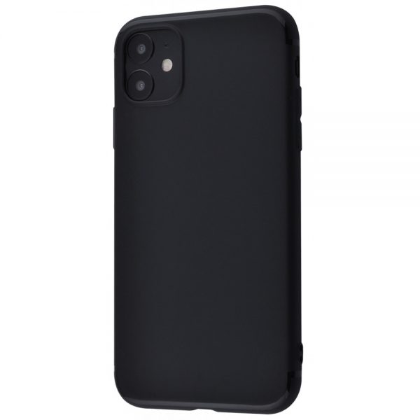 Матовый силиконовый TPU чехол для Iphone 11 – Черный