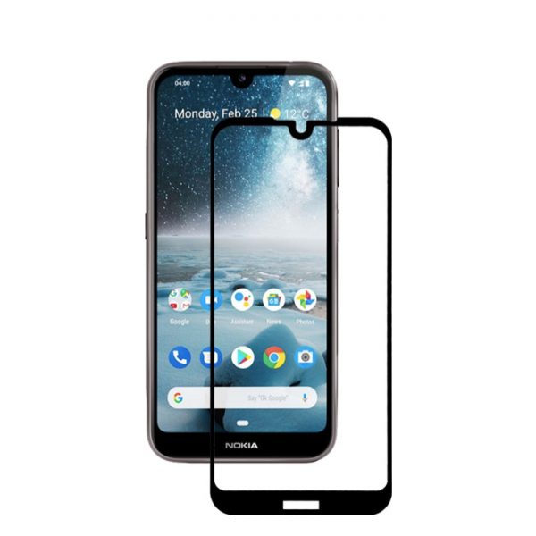 Защитное стекло 2.5D (3D) Full Cover на весь экран для Nokia 4.2 – Black