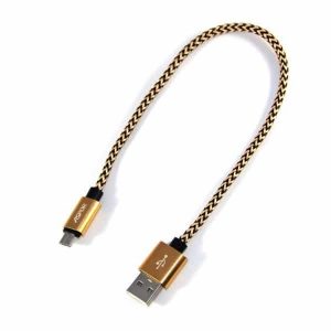 Кабель Aspor A173 USB to MicroUSB 3A (30cм) – Gold