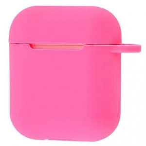Чехол для наушников Colourful Case + карабин для Apple Airpods – Pink