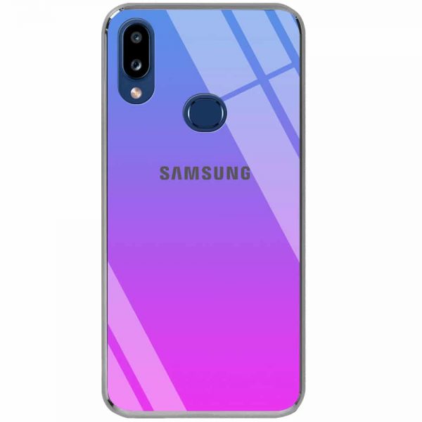 TPU+Glass чехол Gradient Rainbow с лого  для Samsung Galaxy A10s 2019 (A107) – Синий