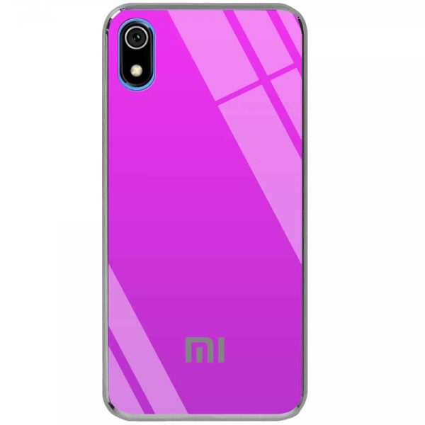 TPU+Glass чехол Gradient Rainbow с лого  для Xiaomi Redmi 7A – Фиолетовый