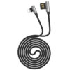 Кабель Hoco U42 Exquisite Steel USB – Lightning 2.4A 1.2м Black 71621
