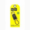 Кабель- Брелок Hoco UPM19 Micro USB Key Chain Portable Charging Cable 2.4A (18см)- Black