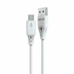 Кабель Aspor AC-05 USB to MicroUSB 2.4A (100см)- White
