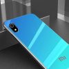 TPU+Glass чехол Gradient Rainbow с лого  для Xiaomi Redmi 7A – Голубой 30837