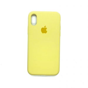 Оригинальный чехол Silicone Case 360 с микрофиброй для Iphone X / XS – Желтый