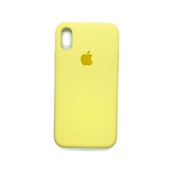 Оригинальный чехол Silicone Case 360 с микрофиброй для Iphone X / XS – Желтый