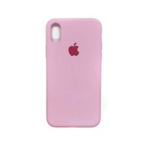 Оригинальный чехол Silicone Case 360 с микрофиброй для Iphone X / XS – Розовый