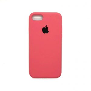 Оригинальный чехол Silicone Case 360 с микрофиброй для Iphone 7 / 8 / SE (2020) – Ярко-розовый