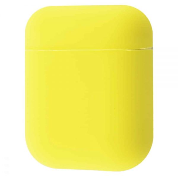 Чехол для наушников Silicone Case Slim New для Apple Airpods 2 – Уellow