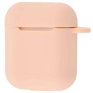 Чехол для наушников Colourful Case + карабин для Apple Airpods – Pink sand